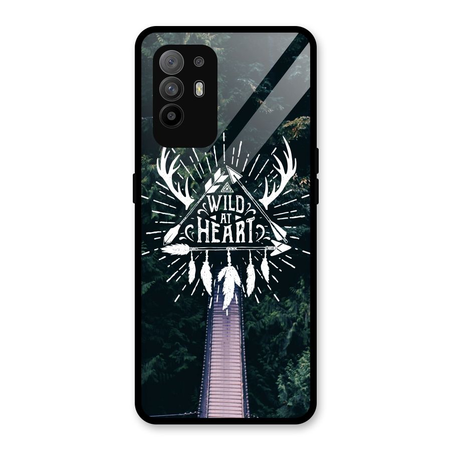 Wild Heart Glass Back Case for Oppo F19 Pro Plus 5G