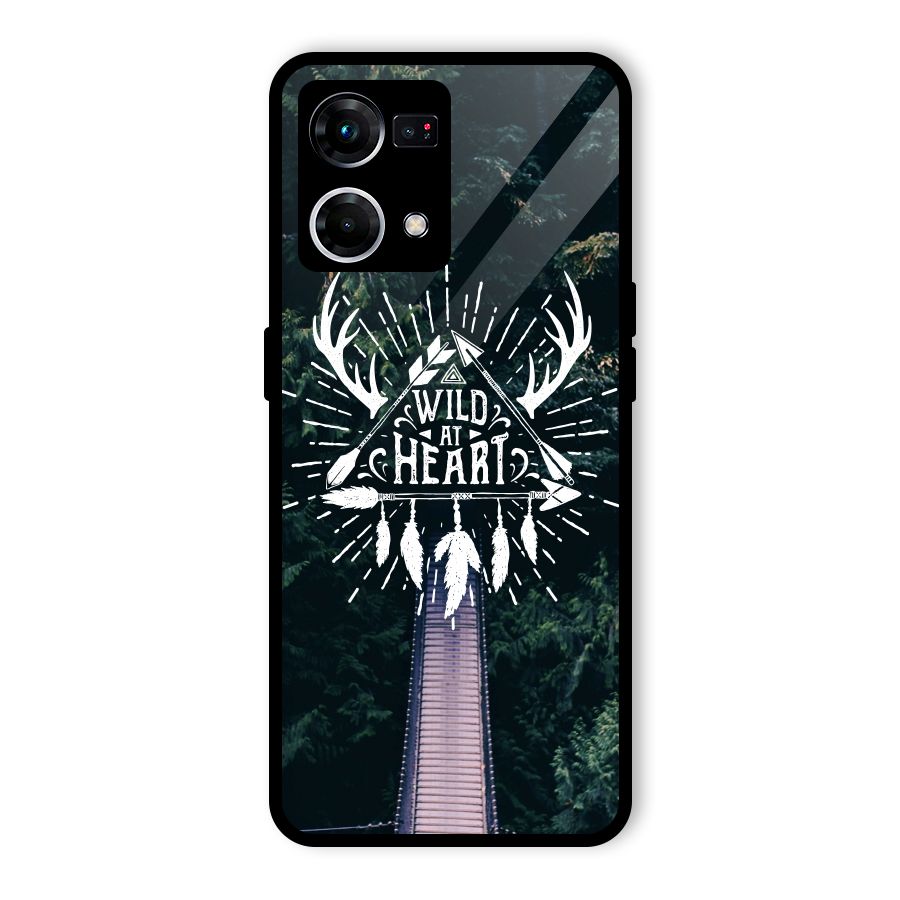 Wild Heart Glass Back Case for Oppo F21 Pro 4G