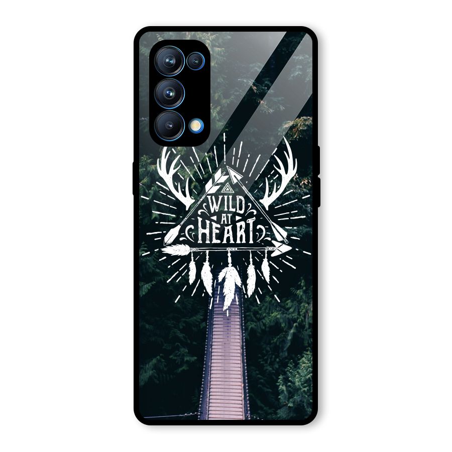 Wild Heart Glass Back Case for Oppo Reno5 Pro 5G