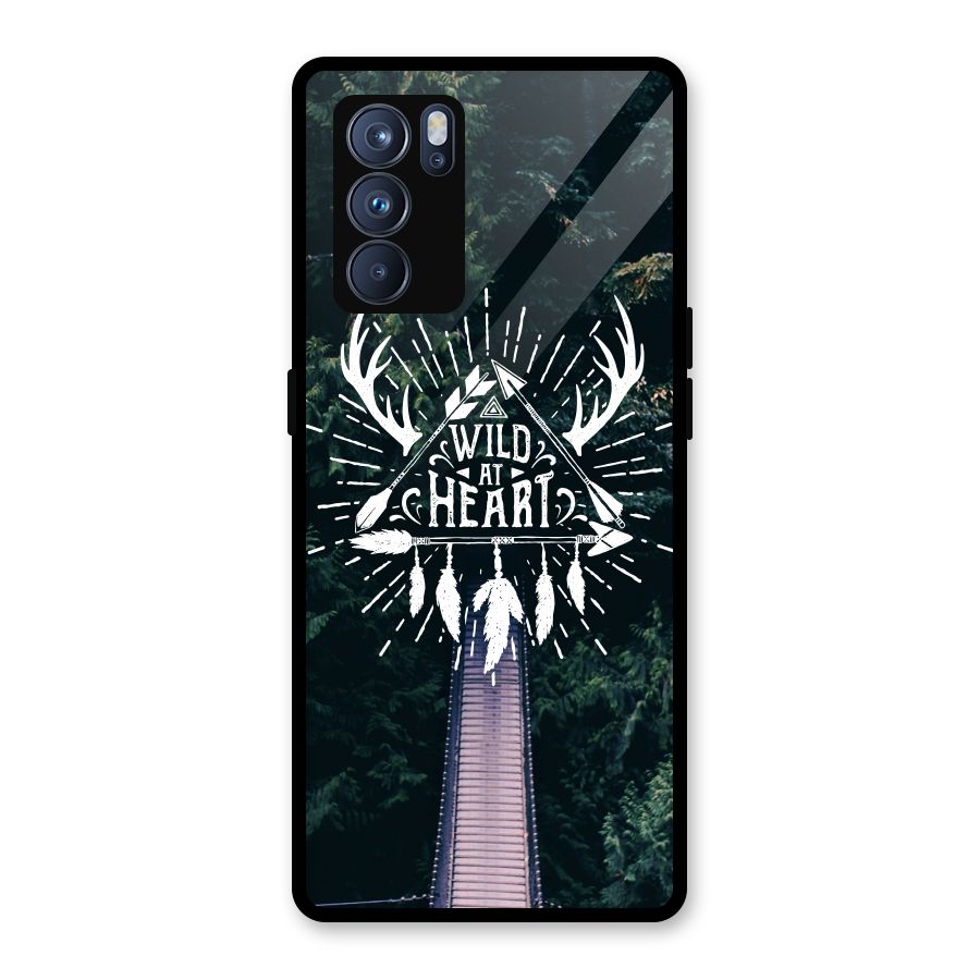 Wild Heart Glass Back Case for Oppo Reno6 Pro 5G