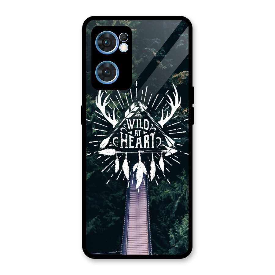 Wild Heart Glass Back Case for Oppo Reno7 5G