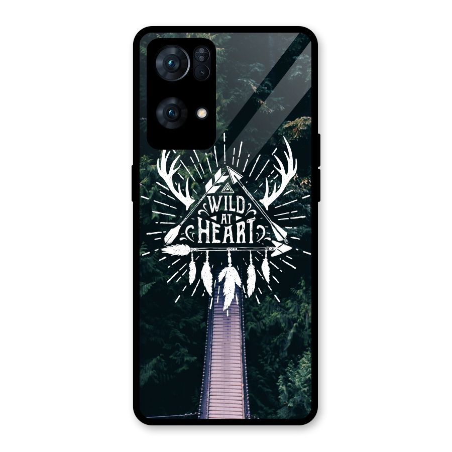 Wild Heart Glass Back Case for Oppo Reno7 Pro 5G