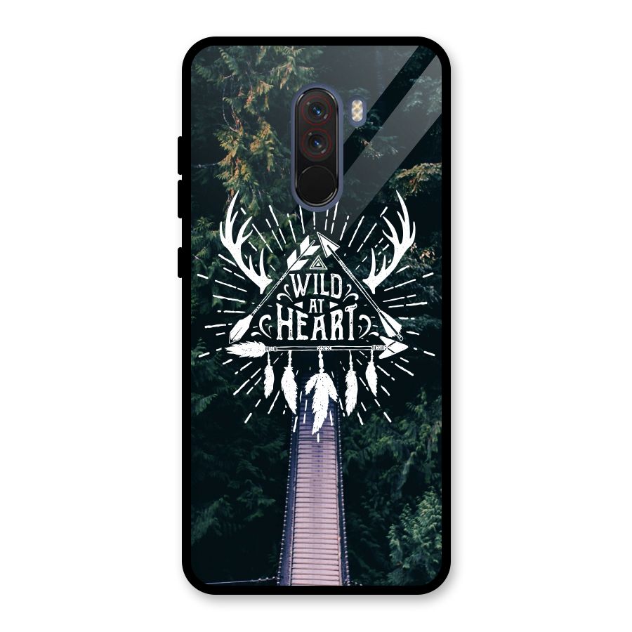 Wild Heart Glass Back Case for Poco F1