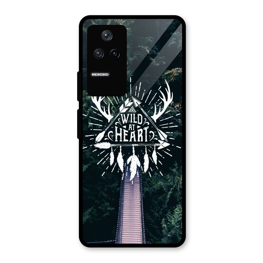 Wild Heart Glass Back Case for Poco F4 5G