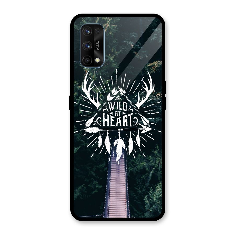 Wild Heart Glass Back Case for Realme 7 Pro