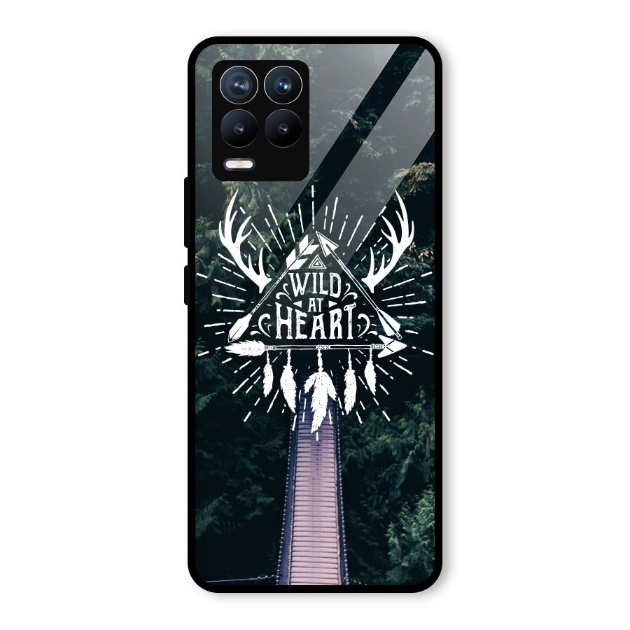 Wild Heart Glass Back Case for Realme 8 Pro