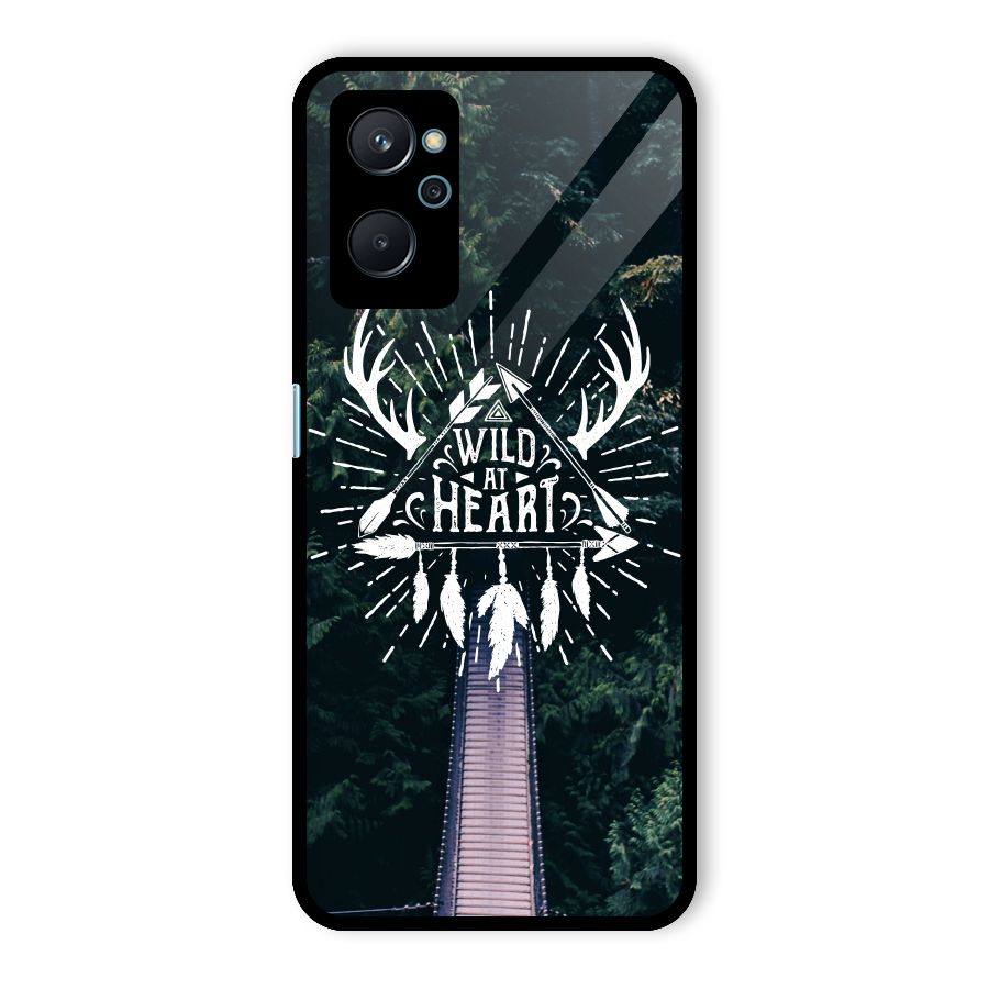 Wild Heart Glass Back Case for Realme 9i