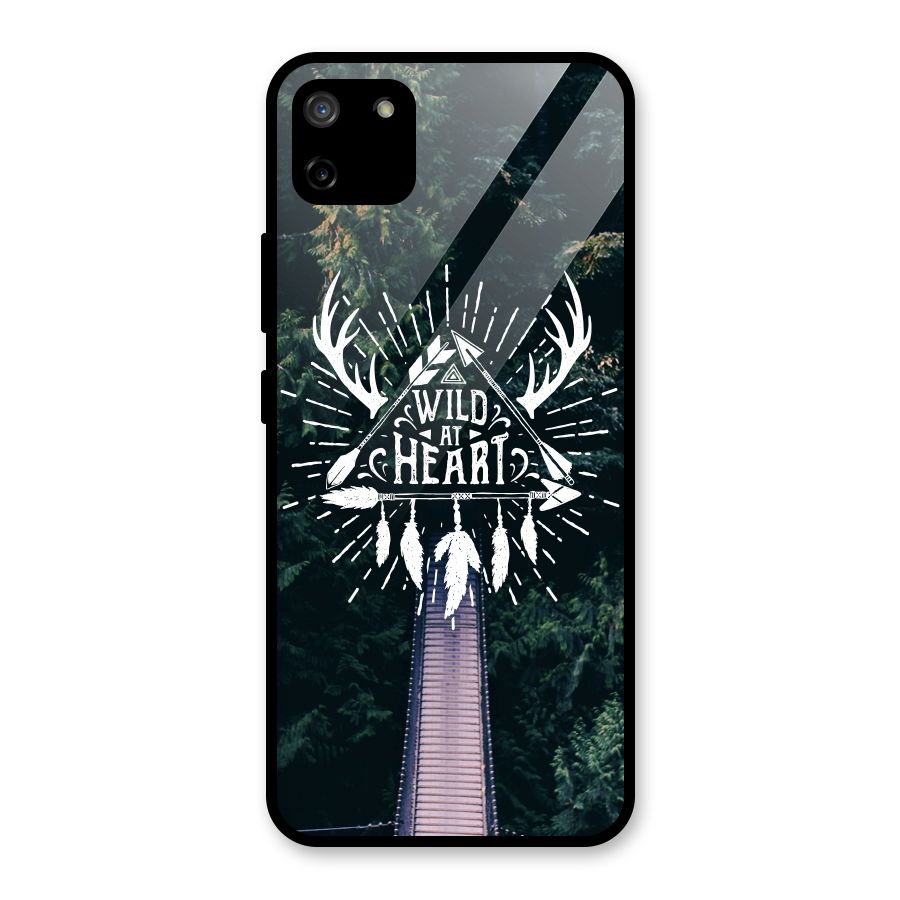 Wild Heart Glass Back Case for Realme C11