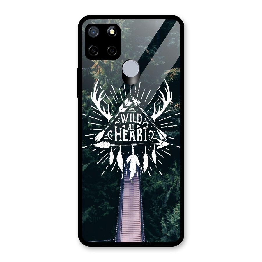 Wild Heart Glass Back Case for Realme Narzo 20