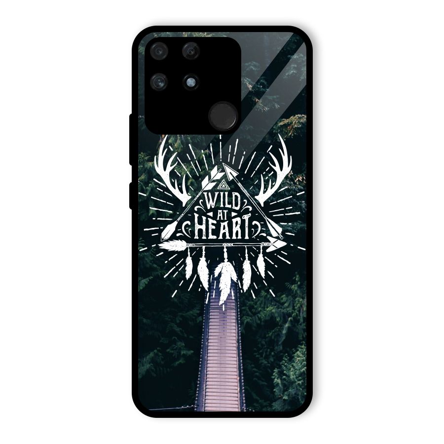 Wild Heart Glass Back Case for Realme Narzo 50A
