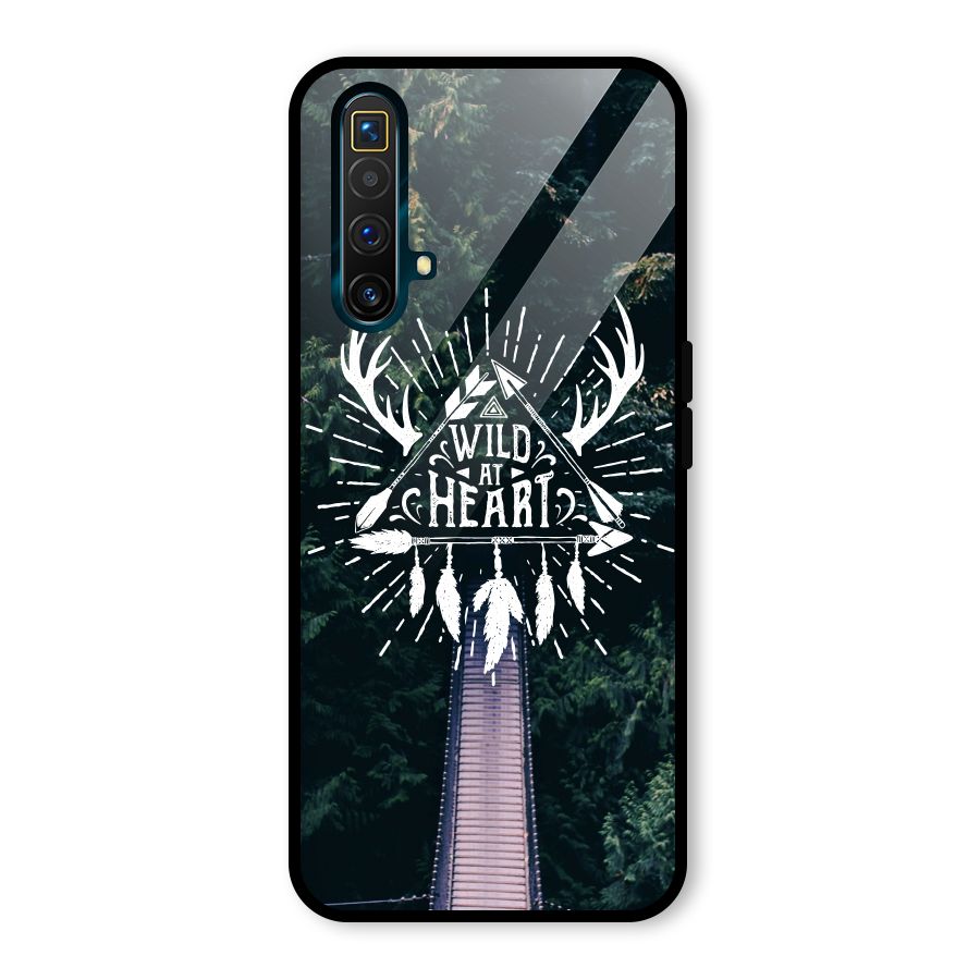 Wild Heart Glass Back Case for Realme X3 SuperZoom