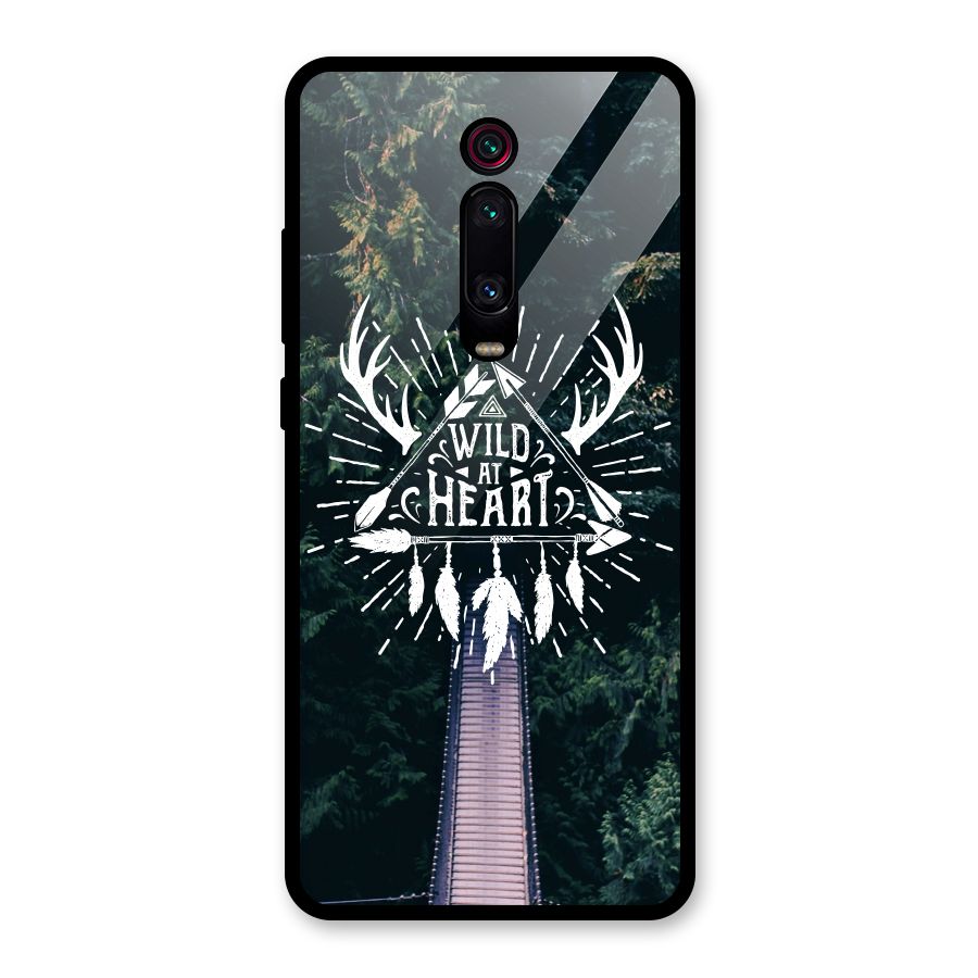 Wild Heart Glass Back Case for Redmi K20 Pro