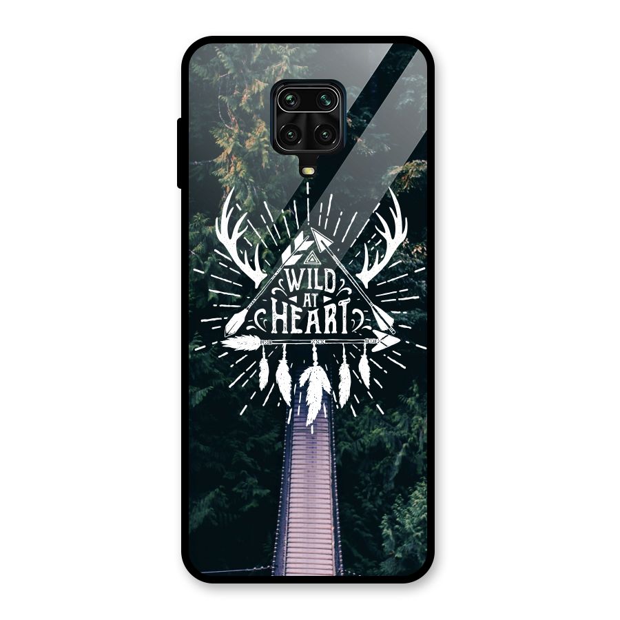 Wild Heart Glass Back Case for Redmi Note 10 Lite