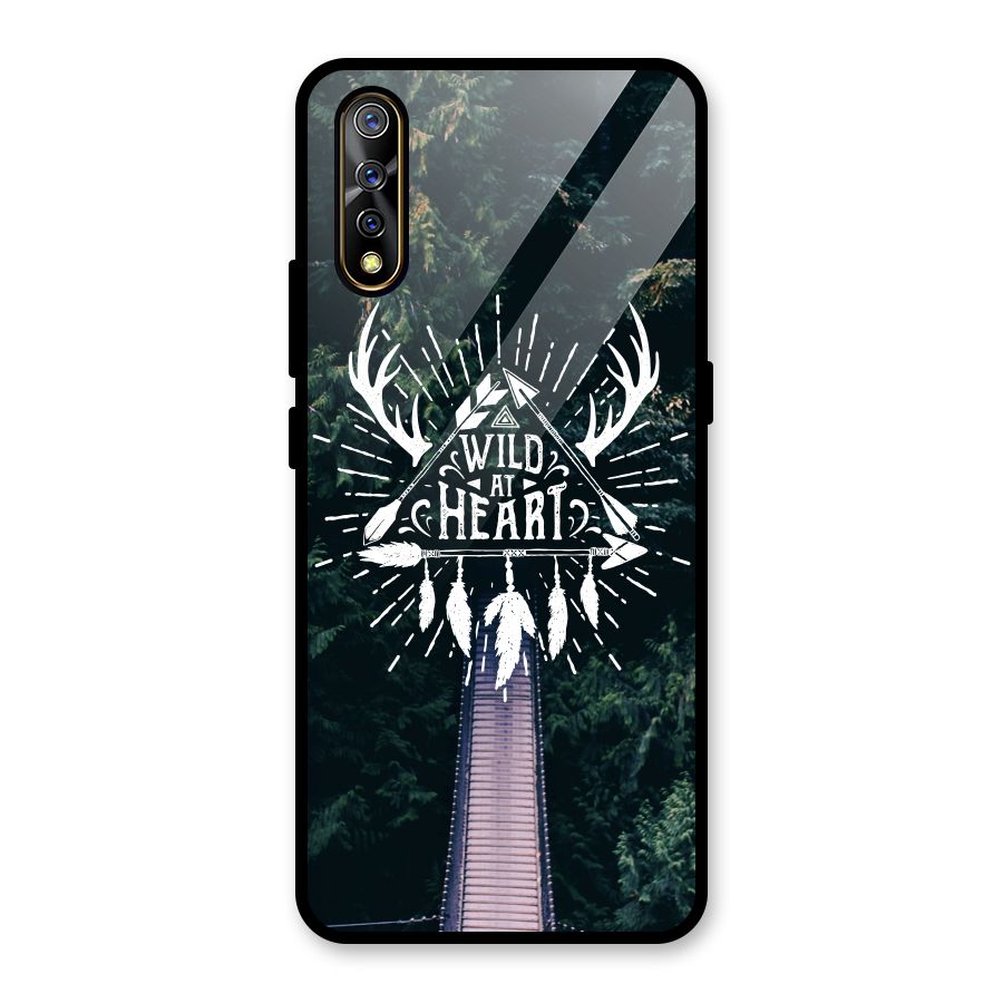 Wild Heart Glass Back Case for Vivo S1