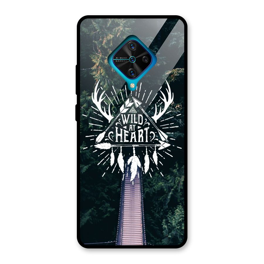 Wild Heart Glass Back Case for Vivo S1 Pro