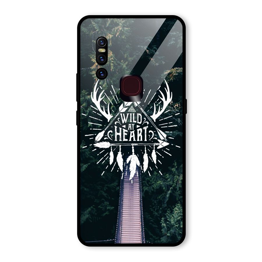 Wild Heart Glass Back Case for Vivo V15