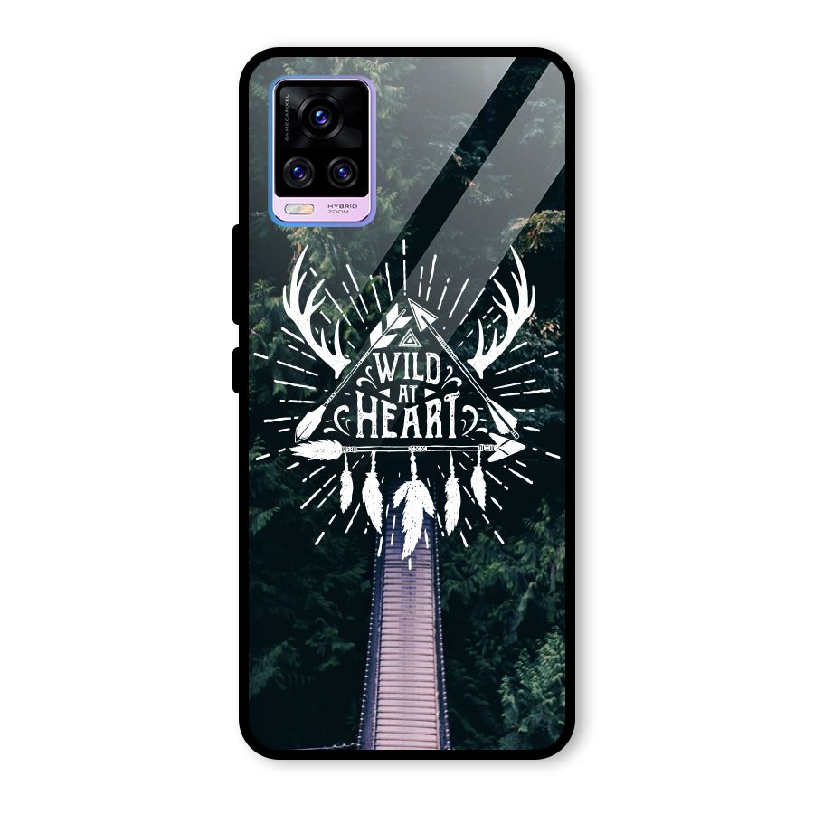 Wild Heart Glass Back Case for Vivo V20 Pro