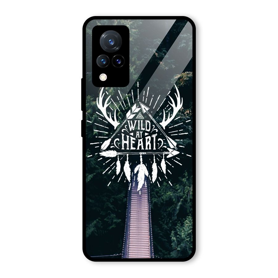 Wild Heart Glass Back Case for Vivo V21 5G