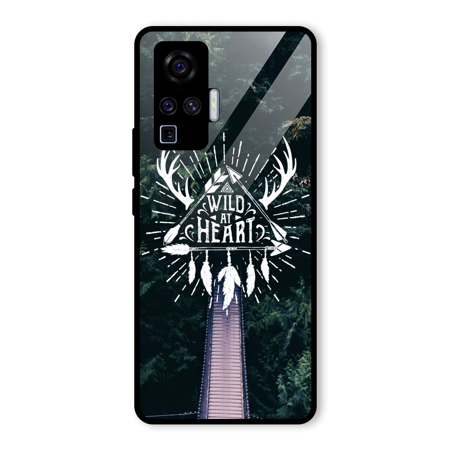 Wild Heart Glass Back Case for Vivo X50 Pro