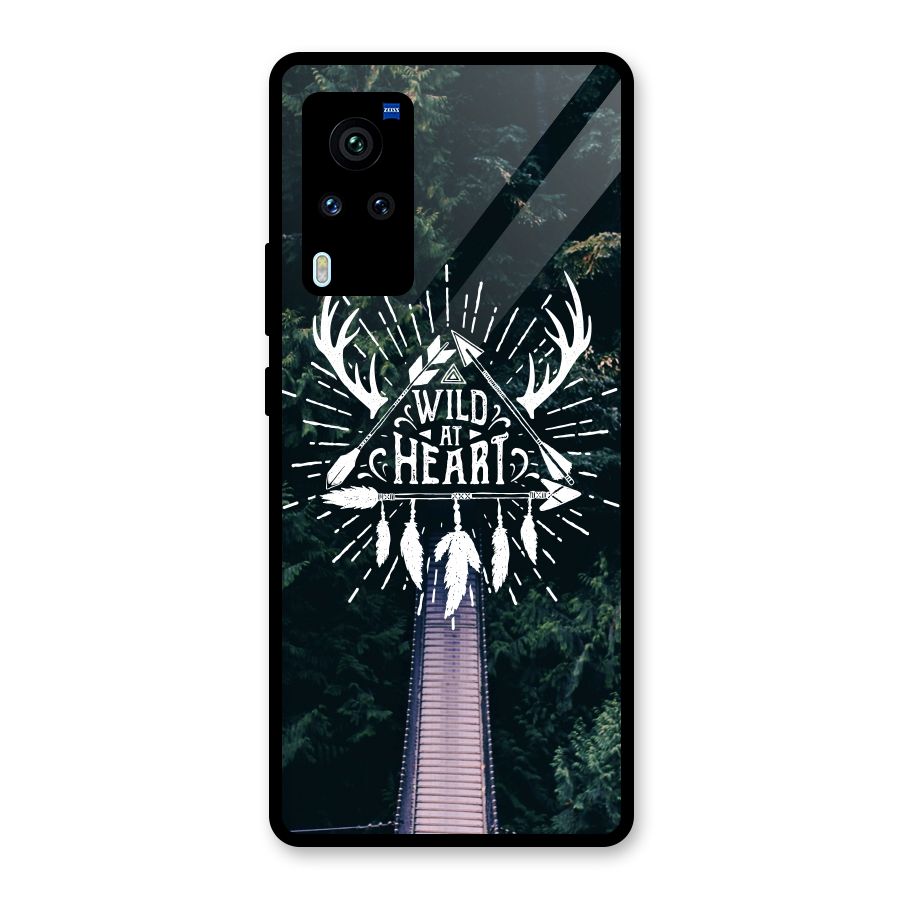Wild Heart Glass Back Case for Vivo X60 Pro