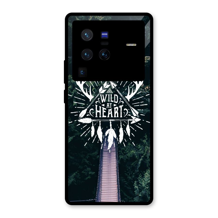 Wild Heart Glass Back Case for Vivo X80 Pro