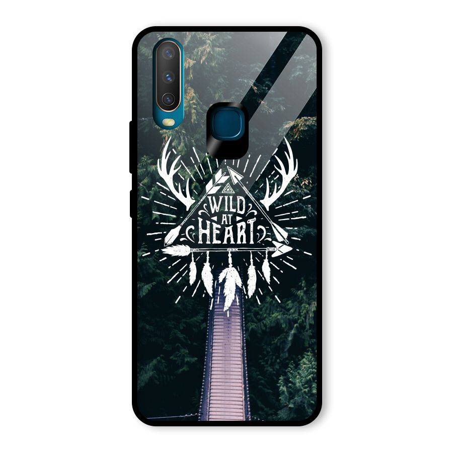 Wild Heart Glass Back Case for Vivo Y17