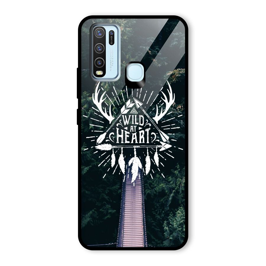 Wild Heart Glass Back Case for Vivo Y30