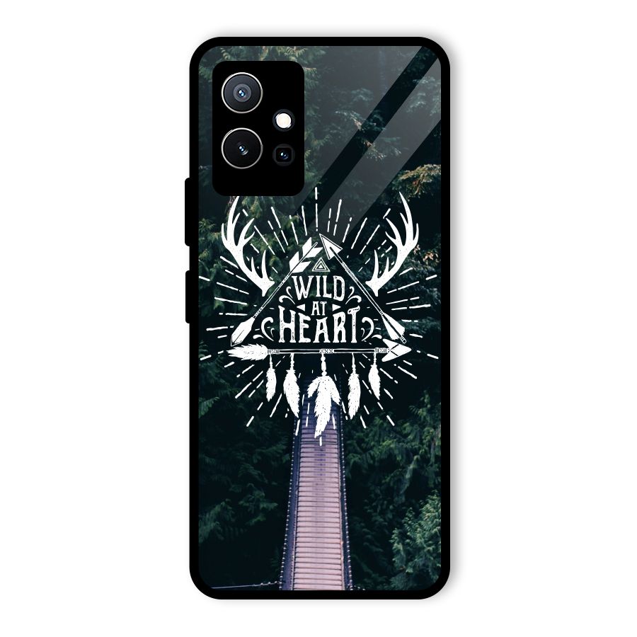 Wild Heart Glass Back Case for Vivo Y75 5G