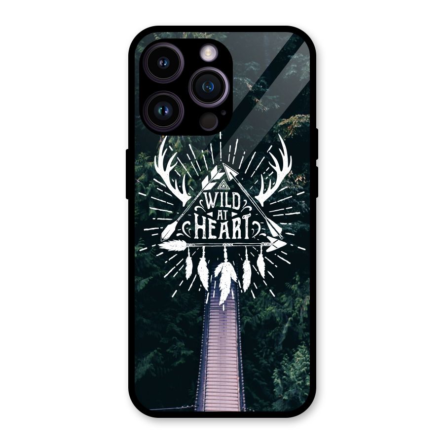 Wild Heart Glass Back Case for iPhone 14 Pro Max