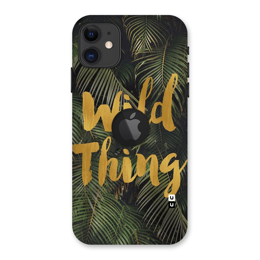 Wild Leaf Thing Back Case for iPhone 11 Logo Cut