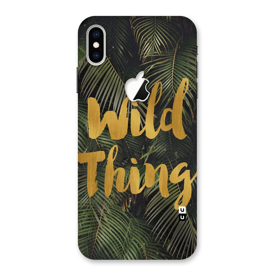 Wild Leaf Thing Back Case for iPhone XS Max Apple Cut