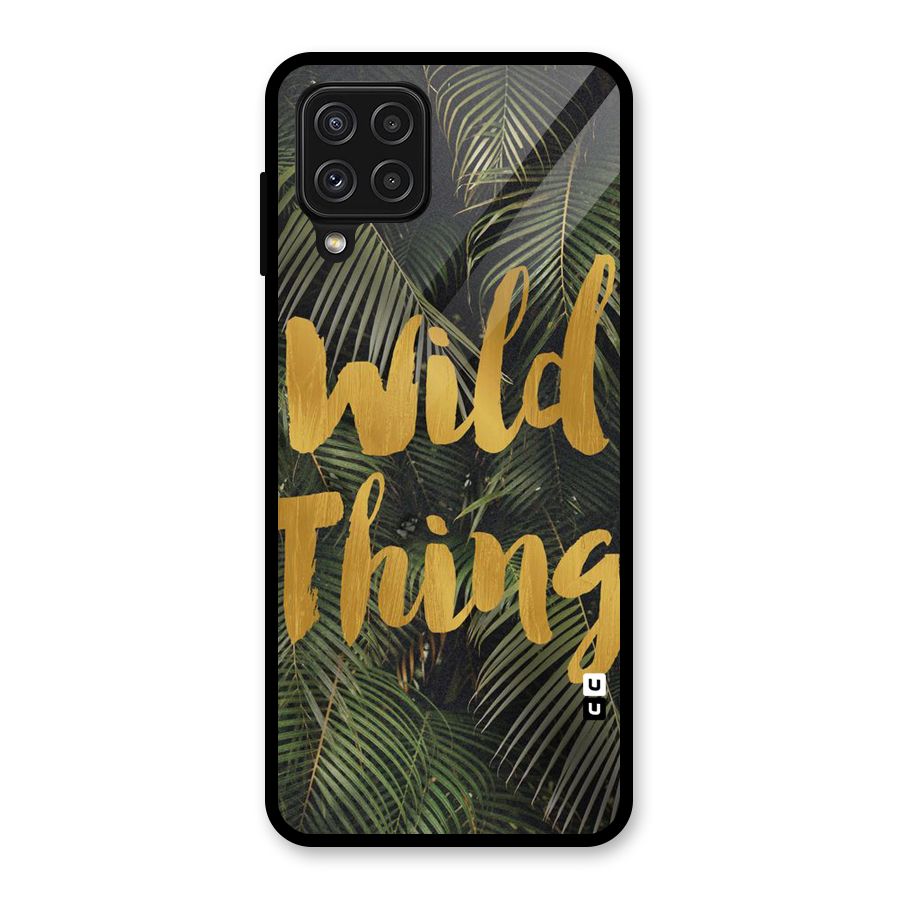 Wild Leaf Thing Glass Back Case for Galaxy A22 4G