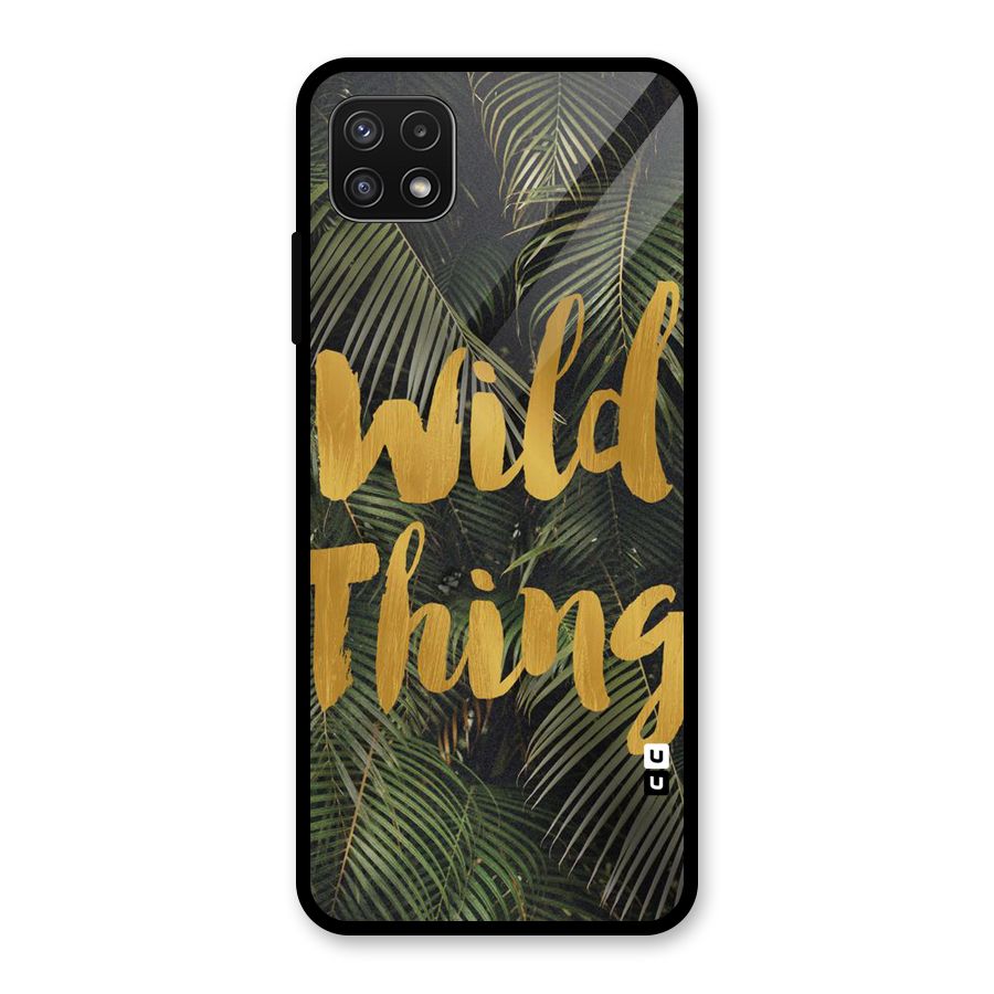 Wild Leaf Thing Glass Back Case for Galaxy A22 5G