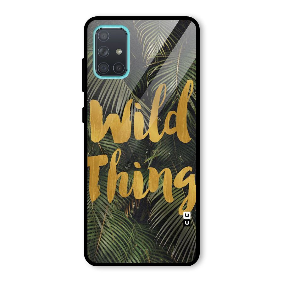 Wild Leaf Thing Glass Back Case for Galaxy A71