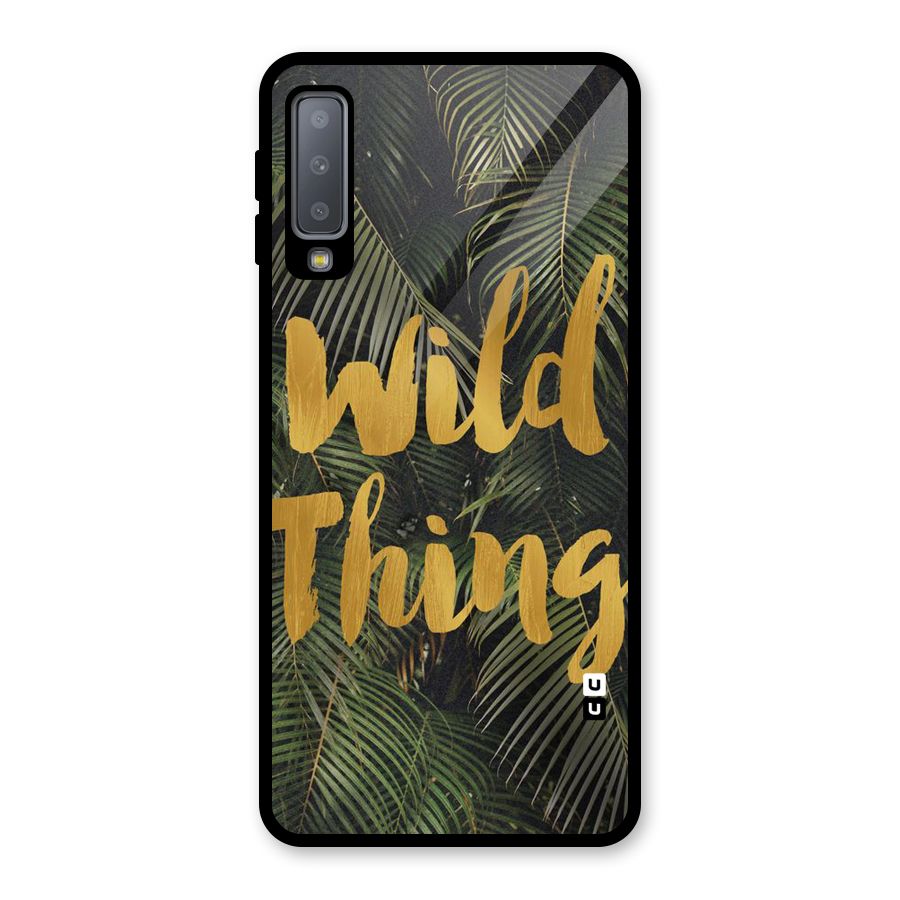 Wild Leaf Thing Glass Back Case for Galaxy A7 (2018)