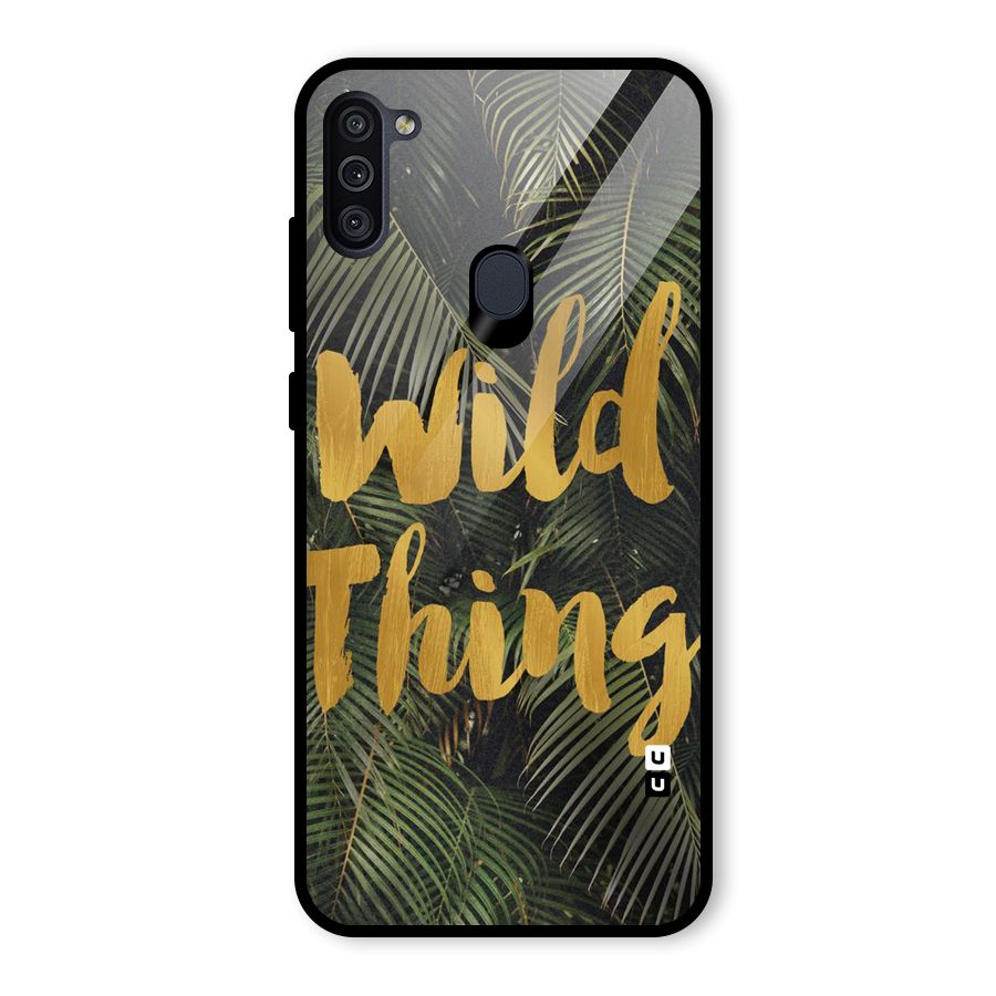 Wild Leaf Thing Glass Back Case for Galaxy M11