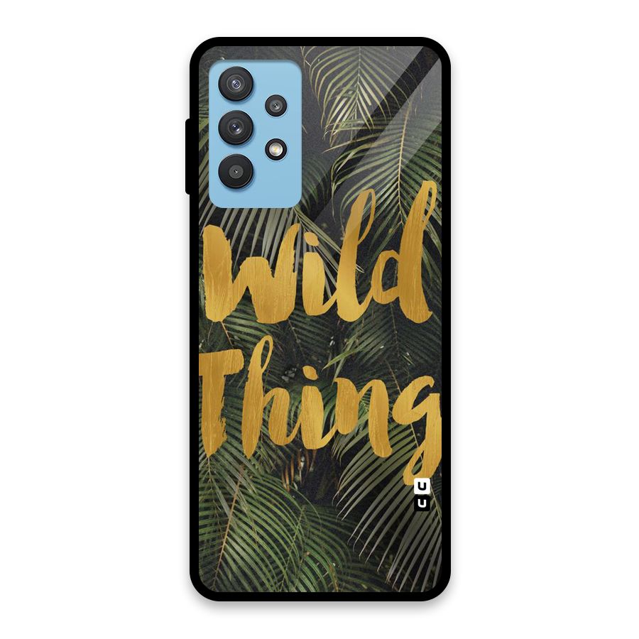 Wild Leaf Thing Glass Back Case for Galaxy M32 5G