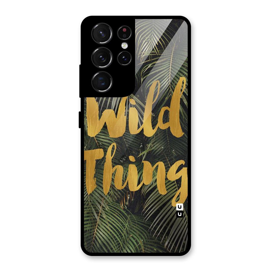Wild Leaf Thing Glass Back Case for Galaxy S21 Ultra 5G