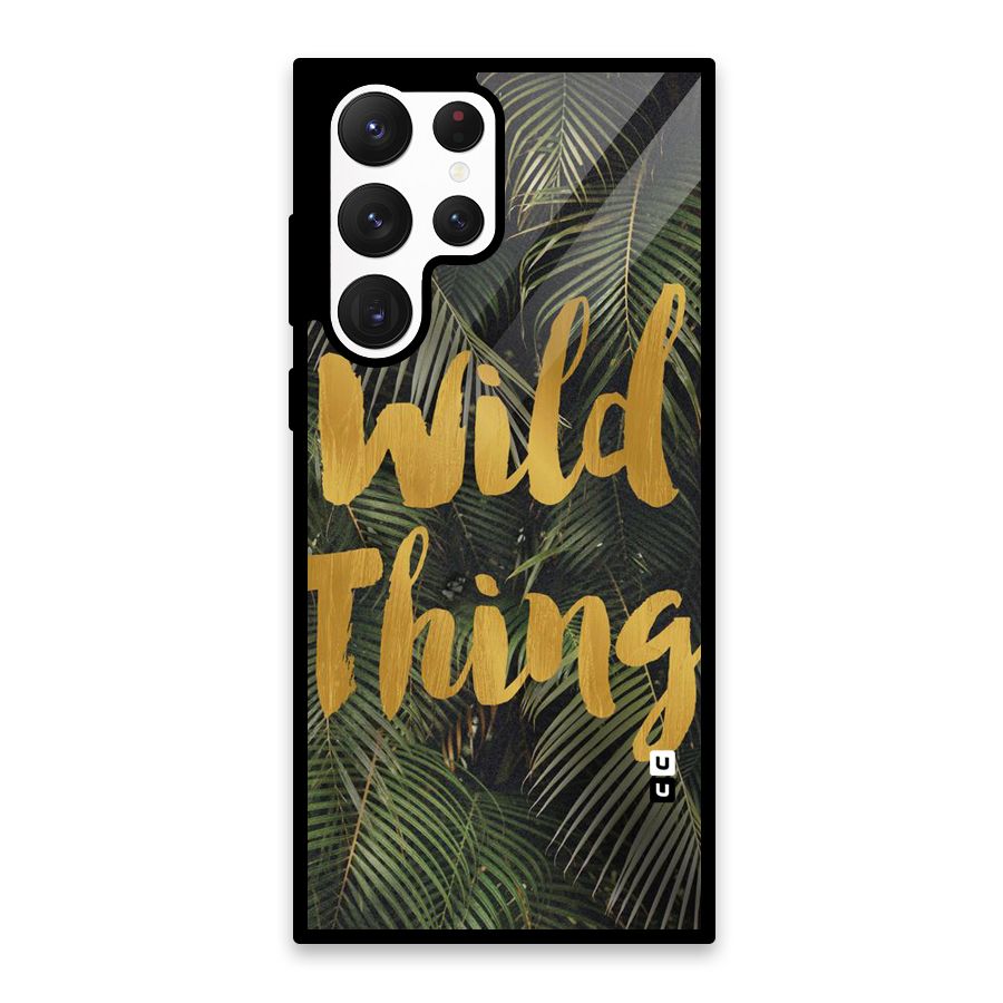 Wild Leaf Thing Glass Back Case for Galaxy S22 Ultra 5G