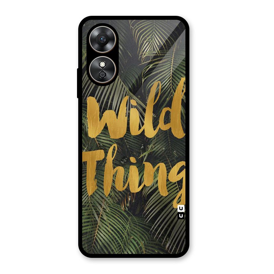Wild Leaf Thing Glass Back Case for Oppo A17