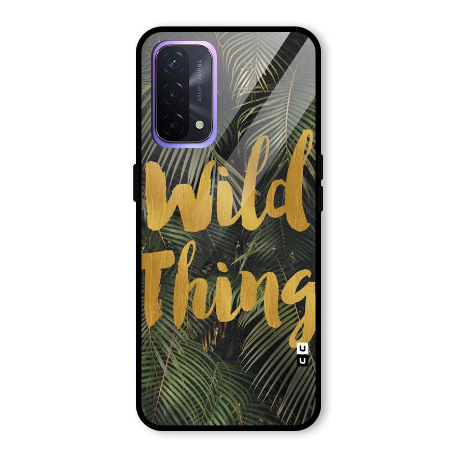 Wild Leaf Thing Glass Back Case for Oppo A74 5G
