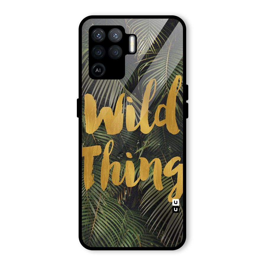 Wild Leaf Thing Glass Back Case for Oppo F19 Pro