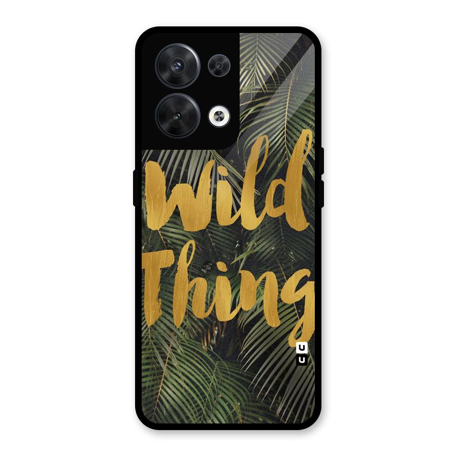 Wild Leaf Thing Glass Back Case for Oppo Reno8 5G