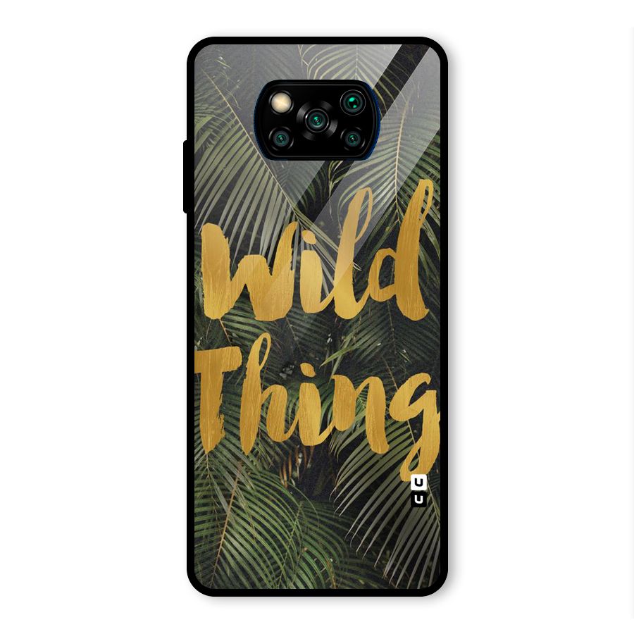 Wild Leaf Thing Glass Back Case for Poco X3 Pro