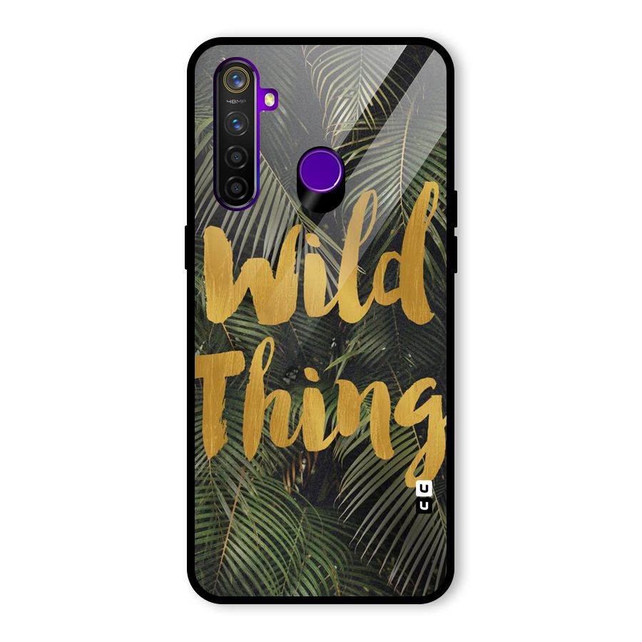 Wild Leaf Thing Glass Back Case for Realme 5 Pro
