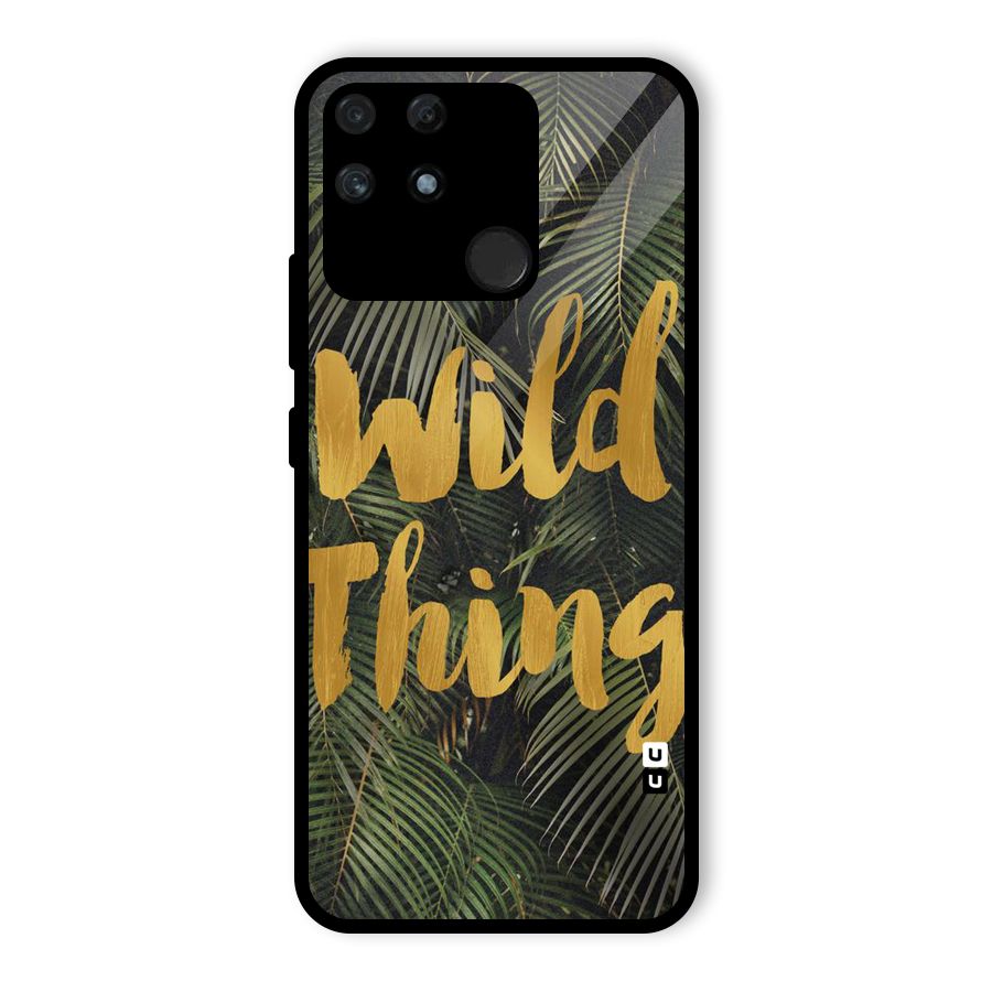 Wild Leaf Thing Glass Back Case for Realme Narzo 50A