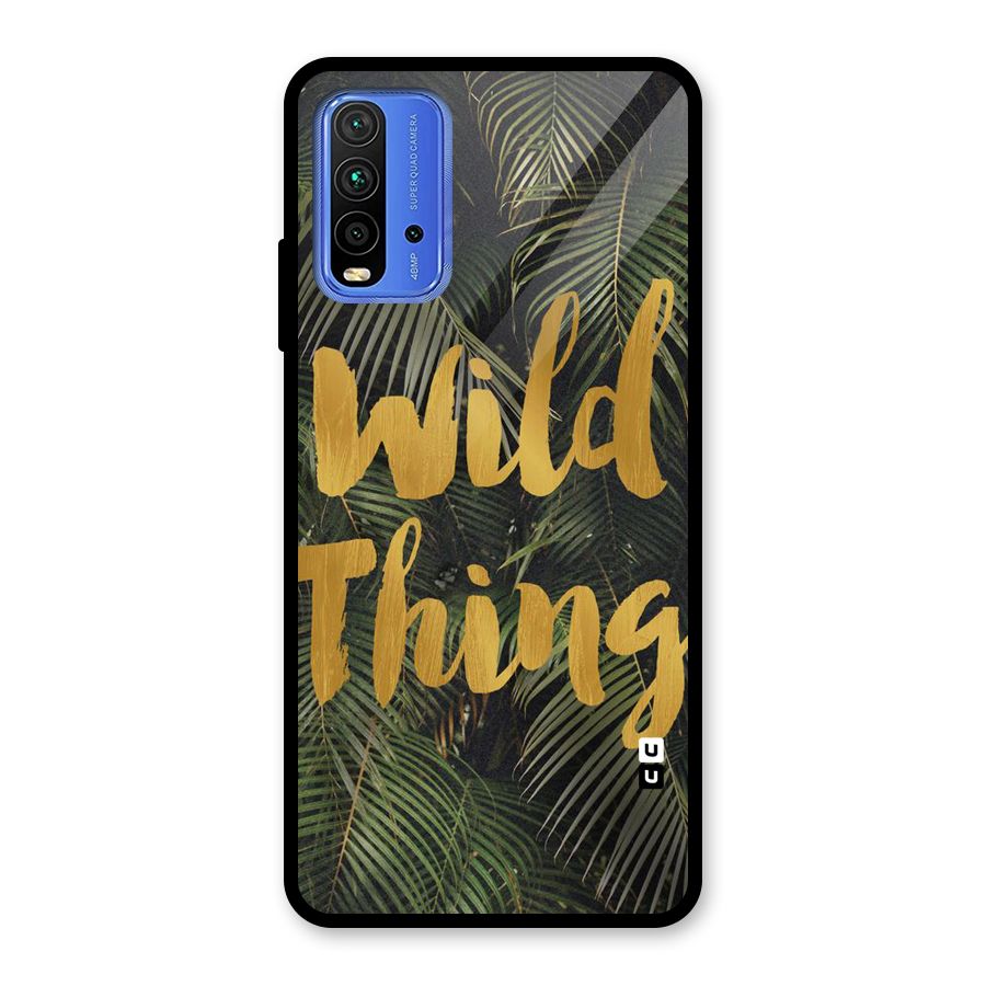 Wild Leaf Thing Glass Back Case for Redmi 9 Power