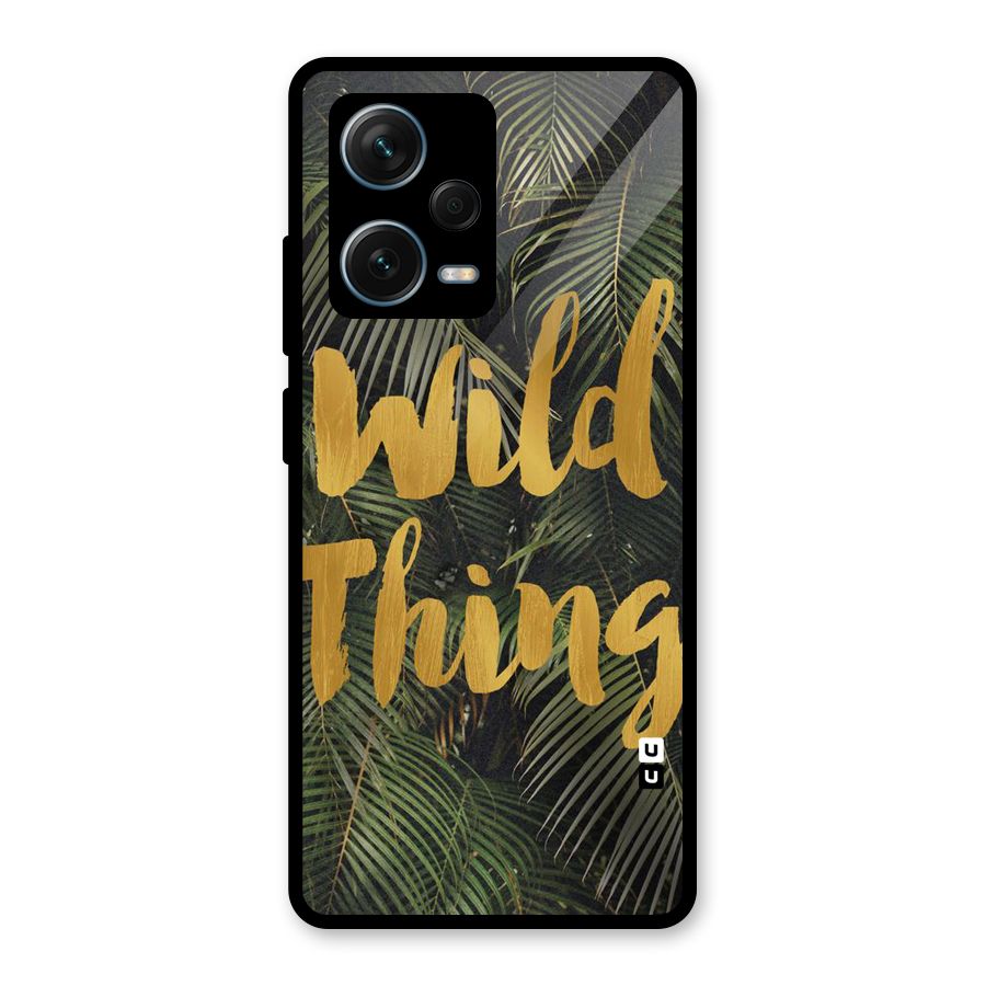 Wild Leaf Thing Glass Back Case for Redmi Note 12 Pro Plus 5G