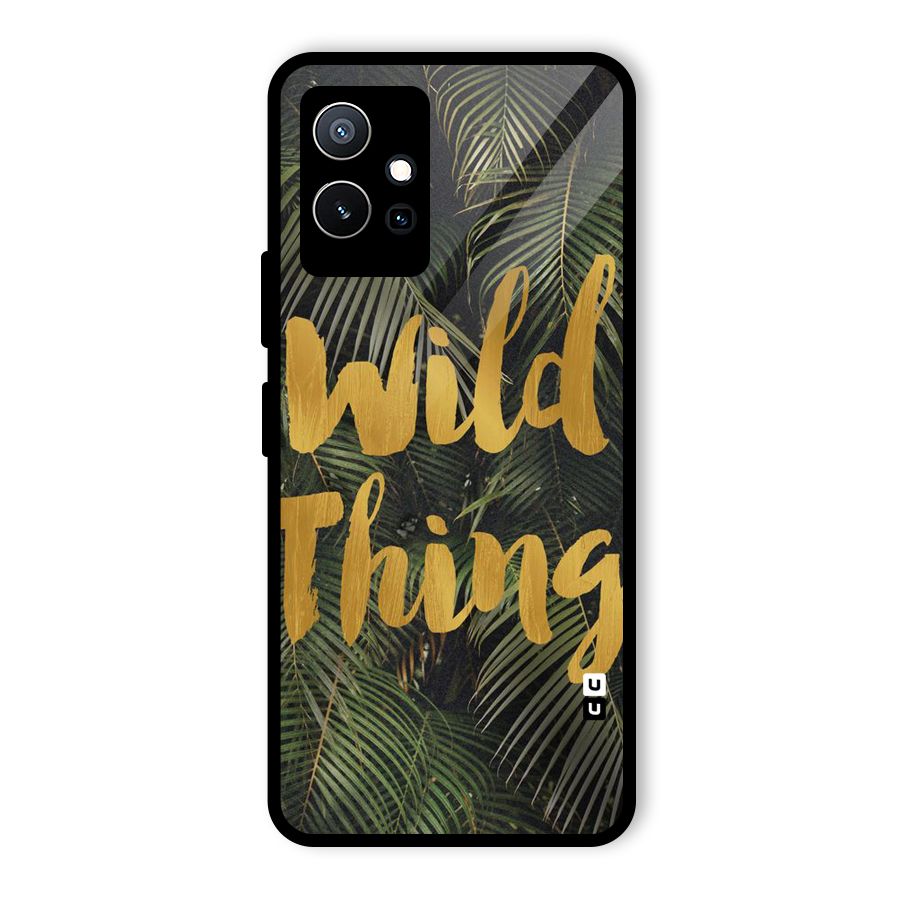 Wild Leaf Thing Glass Back Case for Vivo T1 5G