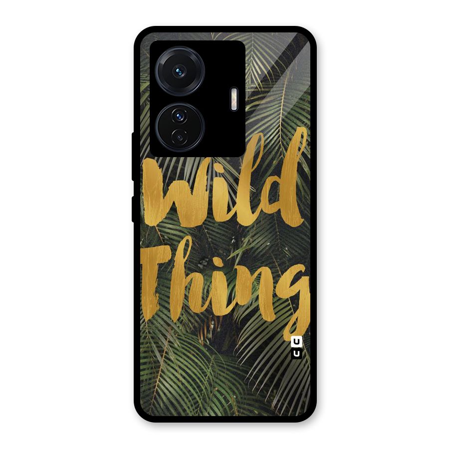 Wild Leaf Thing Glass Back Case for Vivo T1 Pro